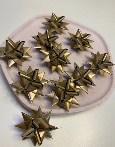 Zdjęcie oferty: Gwiazdki na choinkę handmade złote małe komplet