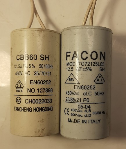 Zdjęcie oferty: Kondensator CBB60SH (FAKON) 12,5uF 450V AC