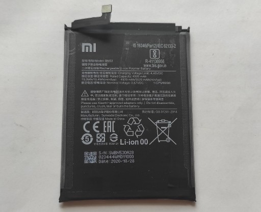Zdjęcie oferty: Xiaomi Redmi 9 pro bateria BN53