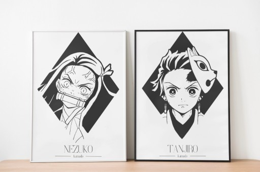 Zdjęcie oferty: Plakaty A3 Nezuko Tanjiro Demon Slayer Anime SET#2