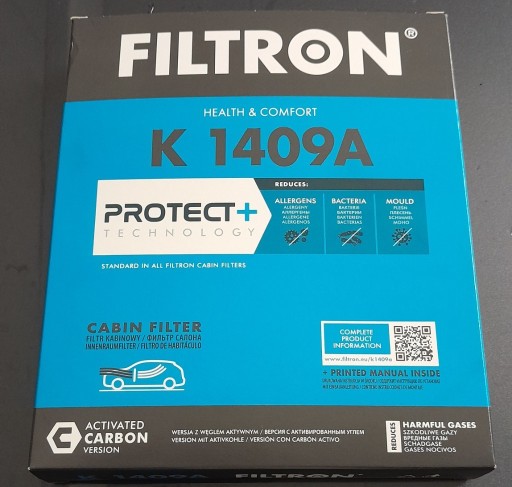 Zdjęcie oferty: Filtr kabinowy FILTRON K1409A-NOWY - do samochodu