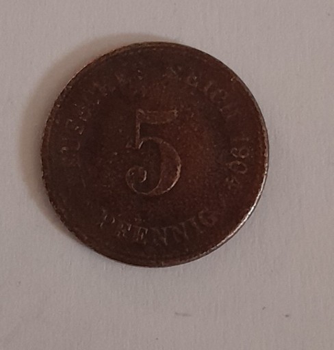 Zdjęcie oferty: MONETA 5 PFENNIG 1904 NIEMCY (A)