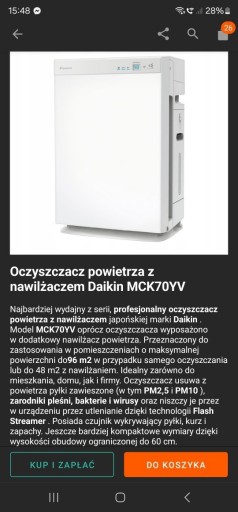 Zdjęcie oferty: Oczyszczacz nawilżacz powietrza Daikin okazja