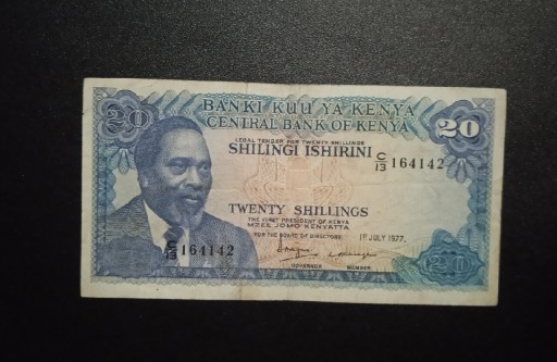 Zdjęcie oferty: Kenia 20 shiling. 1977.