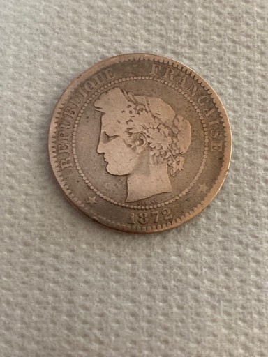 Zdjęcie oferty: Moneta, Ceres, 10 Centimes 1872, Francja Paris