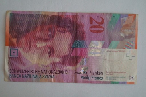 Zdjęcie oferty: 20 franków szwajcarskich, 1994