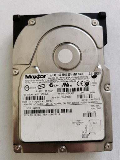 Zdjęcie oferty: 2x Dysk Maxtor Atlas 15K 18GB Ultra 320 SCSI