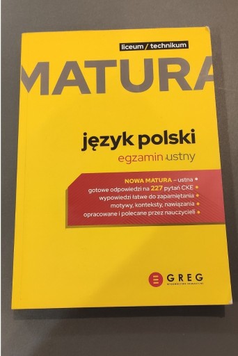 Zdjęcie oferty: Matura - Język Polski - egzamin ustny