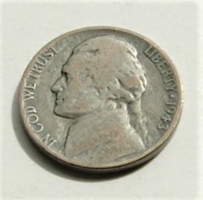 Zdjęcie oferty: 5 cent 1943 P five cents Jefferson srebro