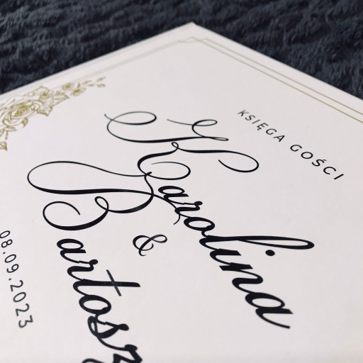 Zdjęcie oferty: Księga gości na wesele złoty czarny nadruk 