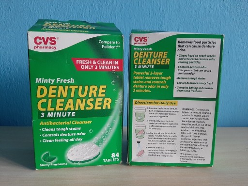 Zdjęcie oferty: CVS PHARMACY tabletki do czyszczenia protez 2x84