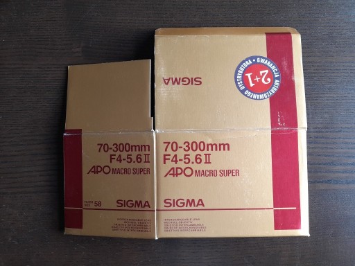 Zdjęcie oferty: Kartonik obiektywu SIGMA 70-300mm F4-5.6 II APO