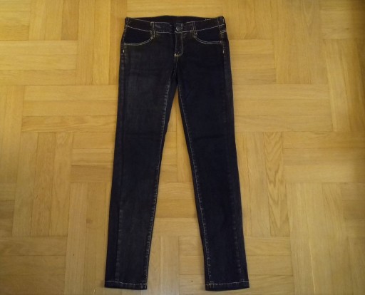 Zdjęcie oferty: XS-34 MANGO spodnie jeansowe jeansy złoty połysk