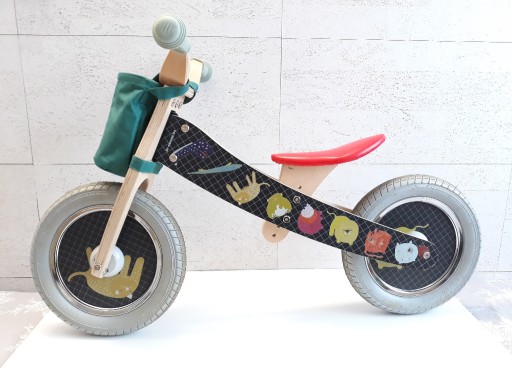 Zdjęcie oferty: rowerek biegowy drewniany twist 2w1 safari black by Mamala.leo