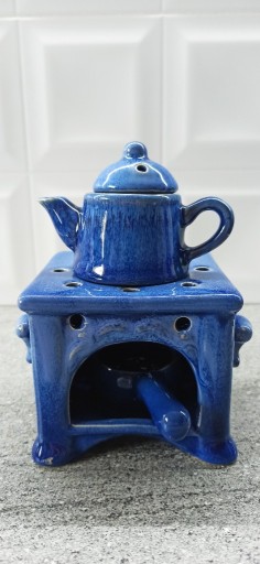 Zdjęcie oferty: Podgrzewacz na tealighty piecyk ceramika niebieski