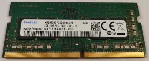 Zdjęcie oferty: RAM DDR4 8GB Samsung M471A1K43CB1-CRC 2400 Mhz