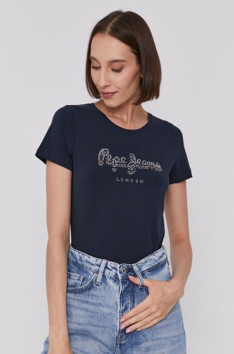 Zdjęcie oferty: PEPE JEANS KOSZULKA T-SHIRT GRANATOWY LOGO M