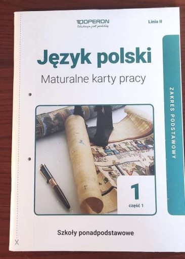 Zdjęcie oferty: Maturalne karty pracy Język polski Operon cz. 1.1