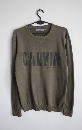 Zdjęcie oferty: Oliwkowa khaki bluza sweter Calvin Klein S M