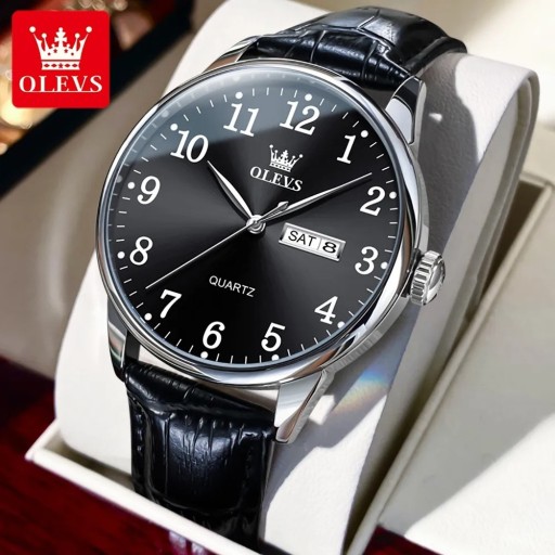 Zdjęcie oferty: Klasyczny zegarek męski Olevs czarna tarcza 40mm
