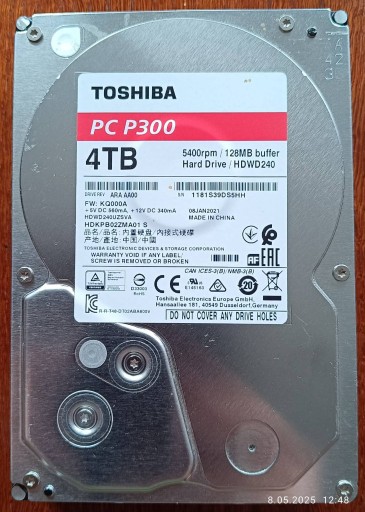 Zdjęcie oferty: Toshiba P300 4TB HDWD240