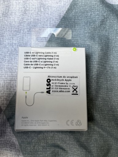 Zdjęcie oferty: Kabel Apple USB-C to Lightning 