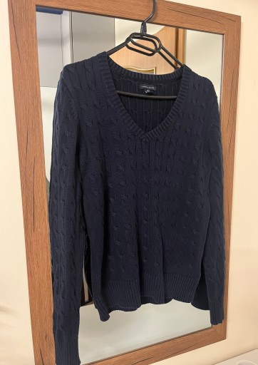 Zdjęcie oferty: Gruby granatowy sweter Tommy Hilfiger rozmiar S/M