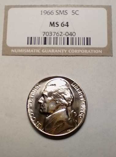 Zdjęcie oferty: 5 centów 1966 USA