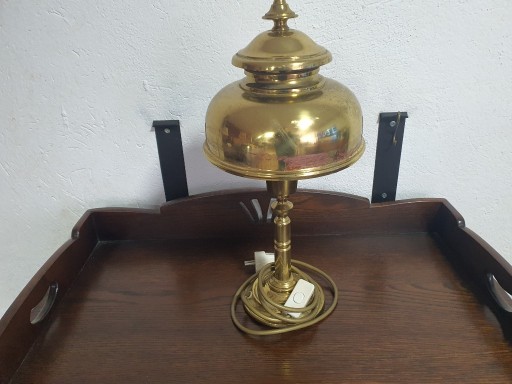 Zdjęcie oferty: Stylowa mosiężna lampa z kloszem  