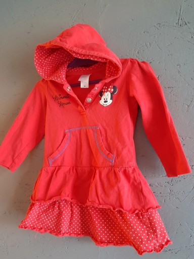 Zdjęcie oferty: Disney Minnie tunika sukienka z kapturkiem 86r.