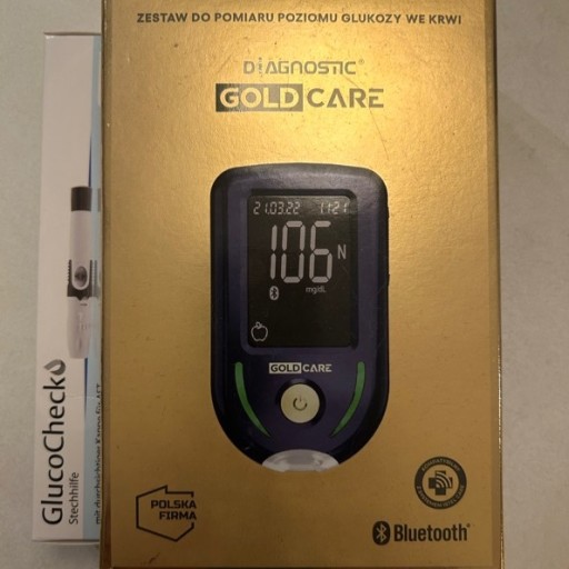 Zdjęcie oferty: Glukometr ( zestaw) Diagnostic GOLD CARE  NOWY 