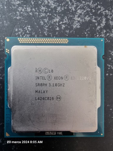 Zdjęcie oferty: Procesor Intel Xeon E3-1220V2 3.10 ghz