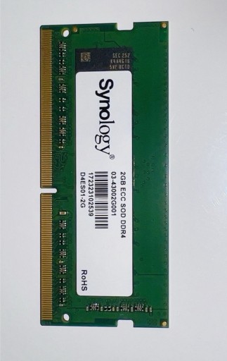 Zdjęcie oferty: Pamięć RAM Synology 2GB ECC SOD DDR4 serwer