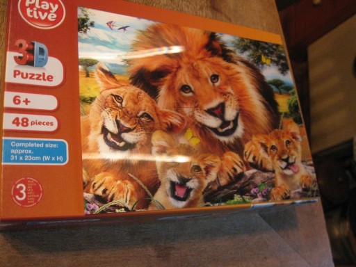Zdjęcie oferty: Puzzle 3D 48 szt  Play tive  Lwy,Lwia rodzinka 