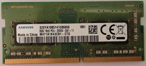 Zdjęcie oferty: Pamięć RAM 8GB DDR4 Samsung M471A1K43CB1-CTD 8GB 1Rx8 PC4 2666 MHz