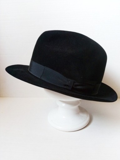 Zdjęcie oferty: czarny kapelusz fedora vintage Polkap Skoczów