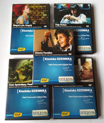 Zdjęcie oferty: Kinoteka Dziennika 1 - 5 DVD Robert Gonera Poleca