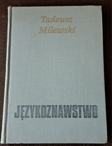 Zdjęcie oferty: Językoznawstwo. T. Milewski.