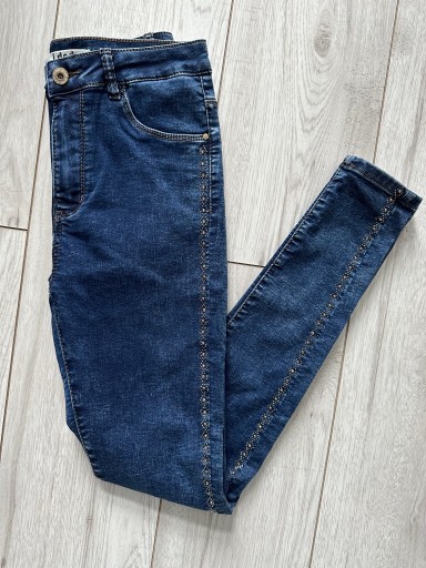 Zdjęcie oferty: Jeansowe spodnie damskie rurki wysoki stan S / M