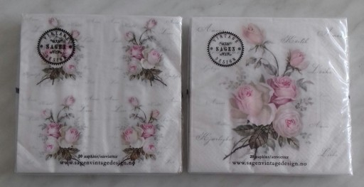 Zdjęcie oferty: Serwetki decoupage Sagen vintage retro róże 