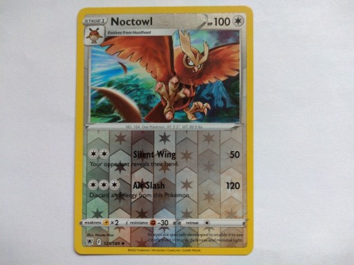 Zdjęcie oferty: Karta Pokemon Noctowl 121 Reverse Holo