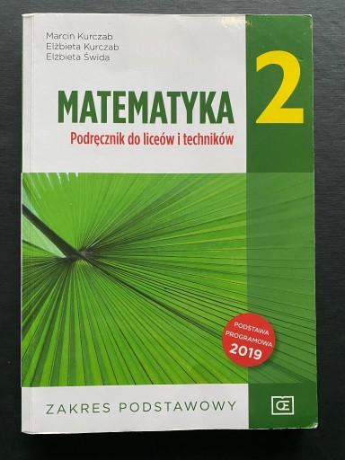 Zdjęcie oferty: Matematyka 2 Podręcznik Zakres podstawowy 