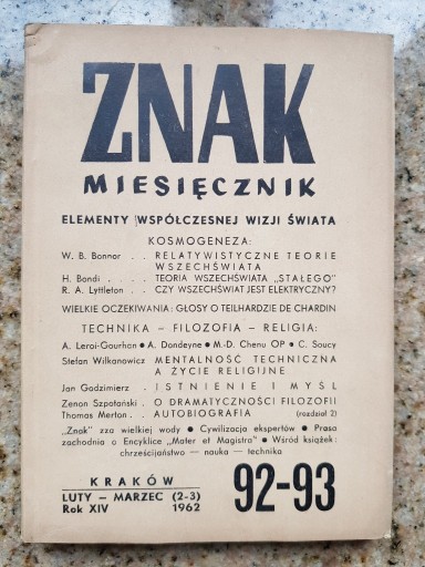 Zdjęcie oferty: Znak miesięcznik nr 92-93 Wizja świata