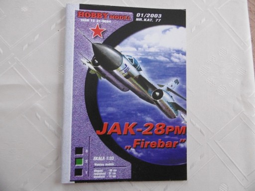 Zdjęcie oferty: Samolot JAK-28 PM FIREBAR Hobby Model nr.77