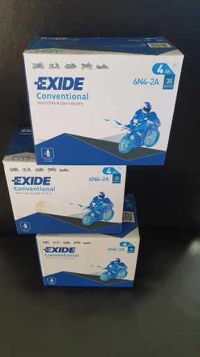 Zdjęcie oferty: Akumulator Exide 6N4-2A 6V 4Ah 35A motocykl, kład 