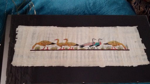 Zdjęcie oferty: Obrazek - egipskie "Gęsi z Meidum" na papirusie