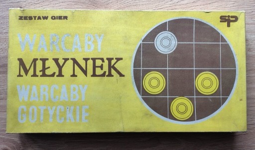 Zdjęcie oferty: GRA 3W1 PRL WARCABY MŁYNEK WARCABY GOTYCKIE