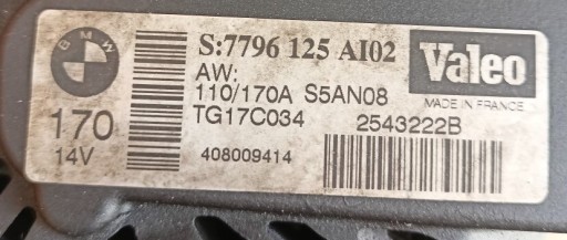 Zdjęcie oferty: BMW X5 e70 3.0d m57 alternator 170a TG17C034