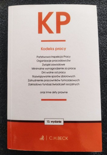 Zdjęcie oferty: KP Kodeks pracy oraz ustawy towarzyszące 