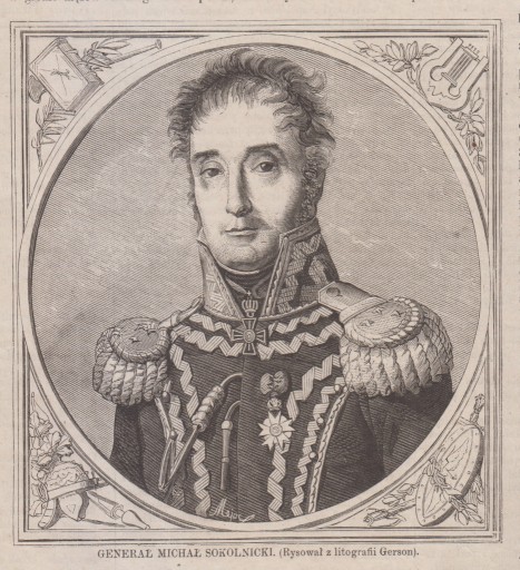 Zdjęcie oferty: Gen. Michał Sokolnicki - 1862r. - drzeworyt